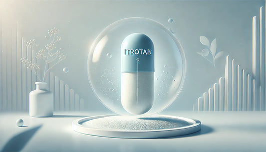 Itrotab medicine display for infections