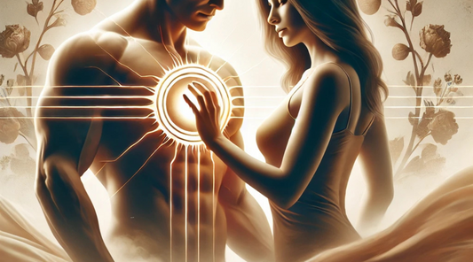 Extra Super P Force, including a depiction of a couple that symbolizes power and connection in a tasteful and intimate setting.