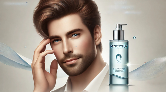 A man having good hair by using Minoxytop solution