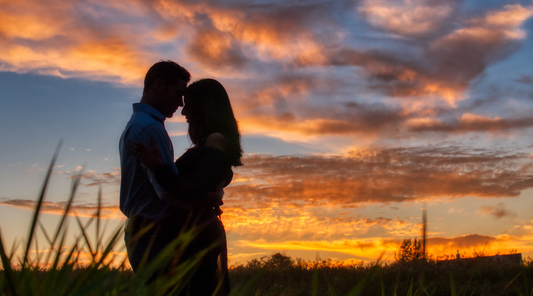 Couple Hugging During Dawn