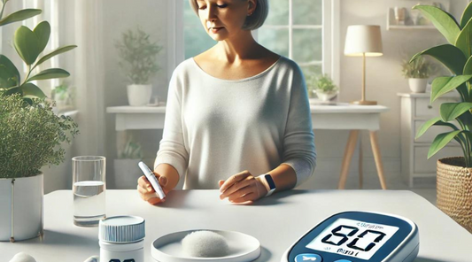 Women tracking the blood sugar level