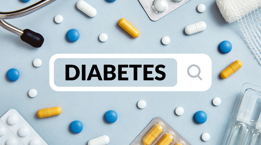 Diabeties medicines littered around on the surface.