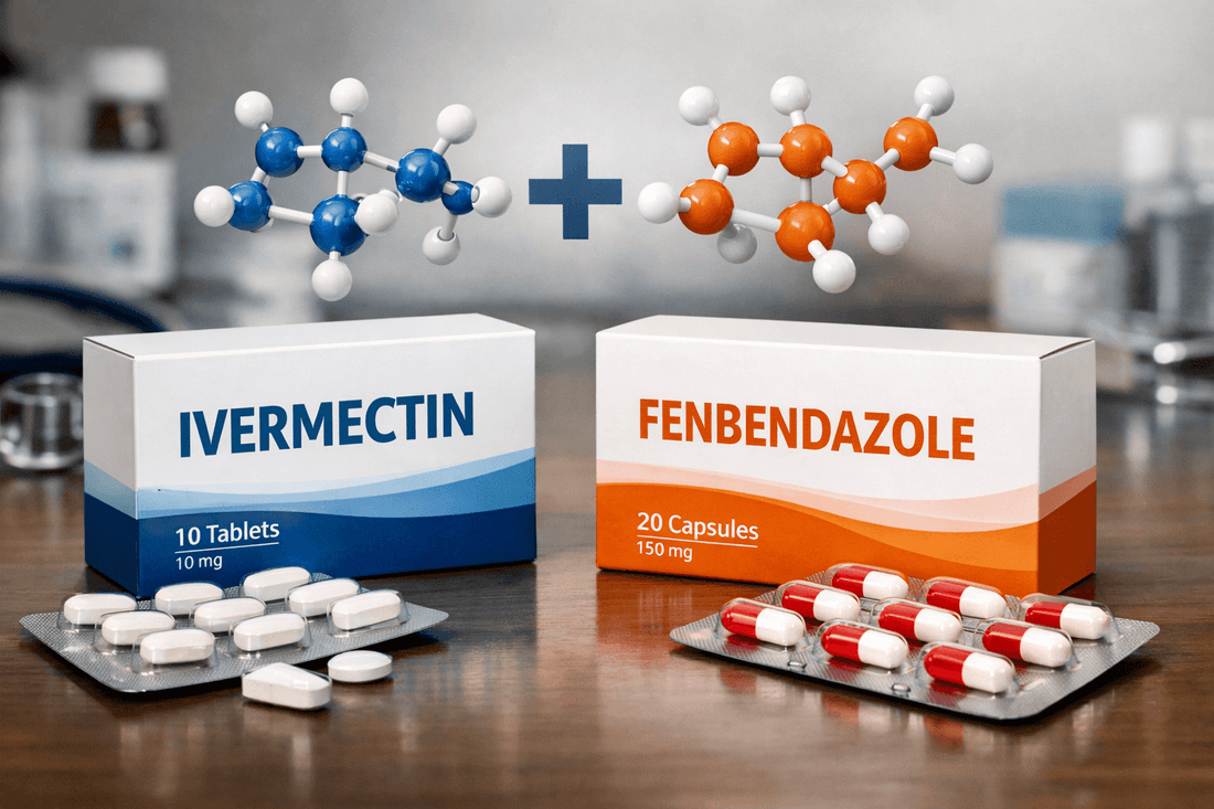 Fenbendazole and ivermectin combo tablets for veterinary parasite treatment
