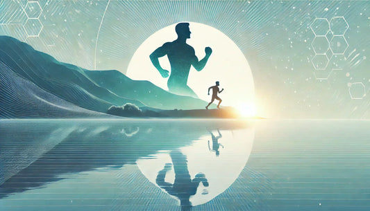 A man running symbolizing the balanced testosterone in the body that gives energy.