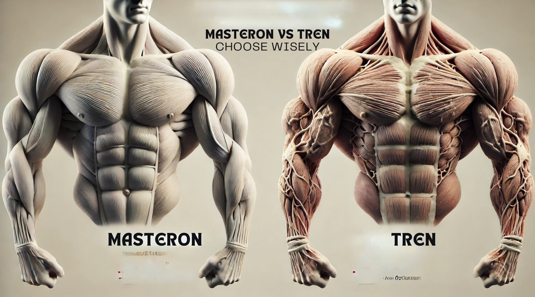 Comparing Masteron and Trenbolone, emphasizing their different impacts on muscle building.
