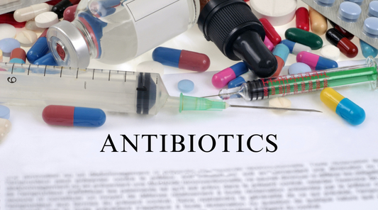 Antibiotics spread on the surface.