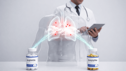 Augmentin and doxycycline have been shown to support pneumonia lung infection care