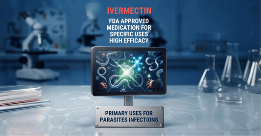 Ivermectin FDA-approved medication for parasitic infections, lab screen showing microorganisms
