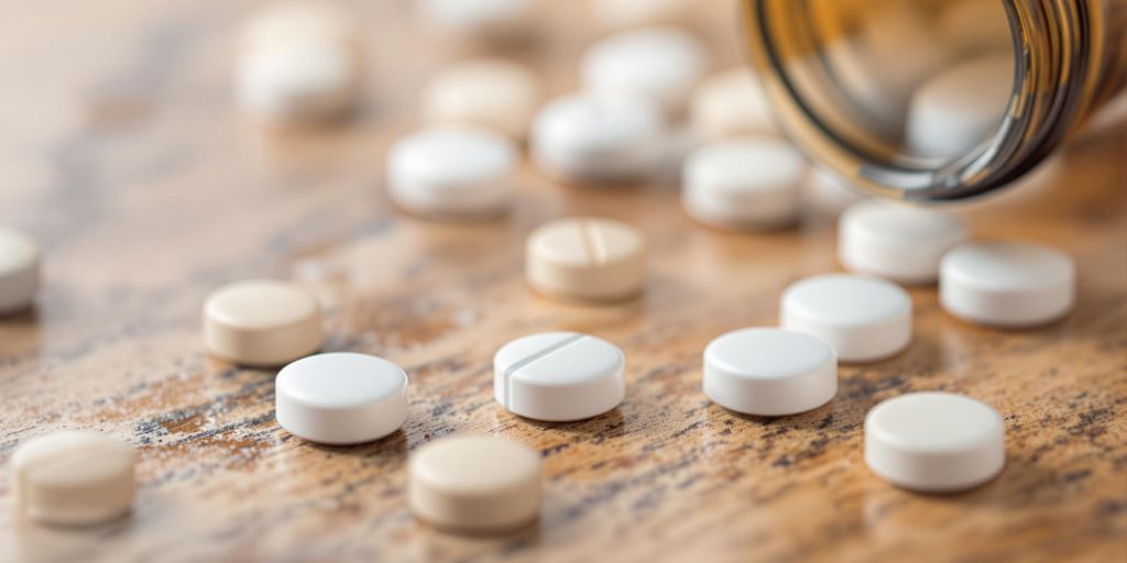 Atomoxet pills on a wooden surface.